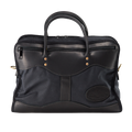 The Single Briefcase is also available in our signature Heritage Black still with all the premium leather, high quality brass, and top-end waxed canvas.