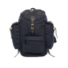 The Summit Expedition backpack in heritage black is crafted with waxed canvas, premium leather, and high quality brass.