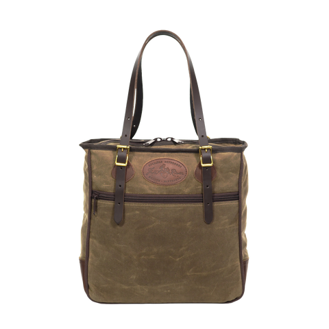 Large tote bag with adjustable leather straps connected with solid brass 