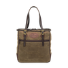 Large tote bag with adjustable leather straps connected with solid brass 