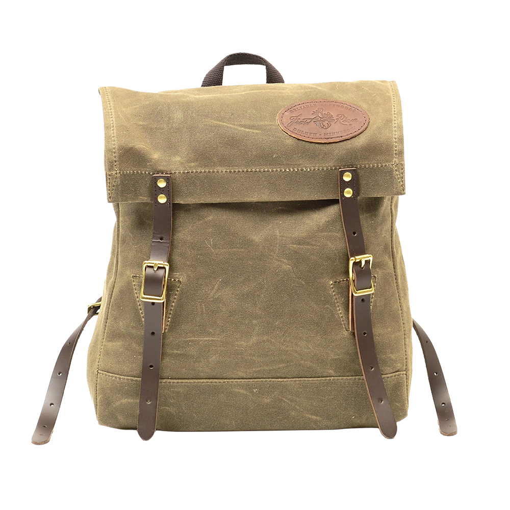 The Book Bag a small but tough box style bag. Made out of our forest green waxed canvas. With two premium leather straps that can be tightened with our high quality brass buckles.