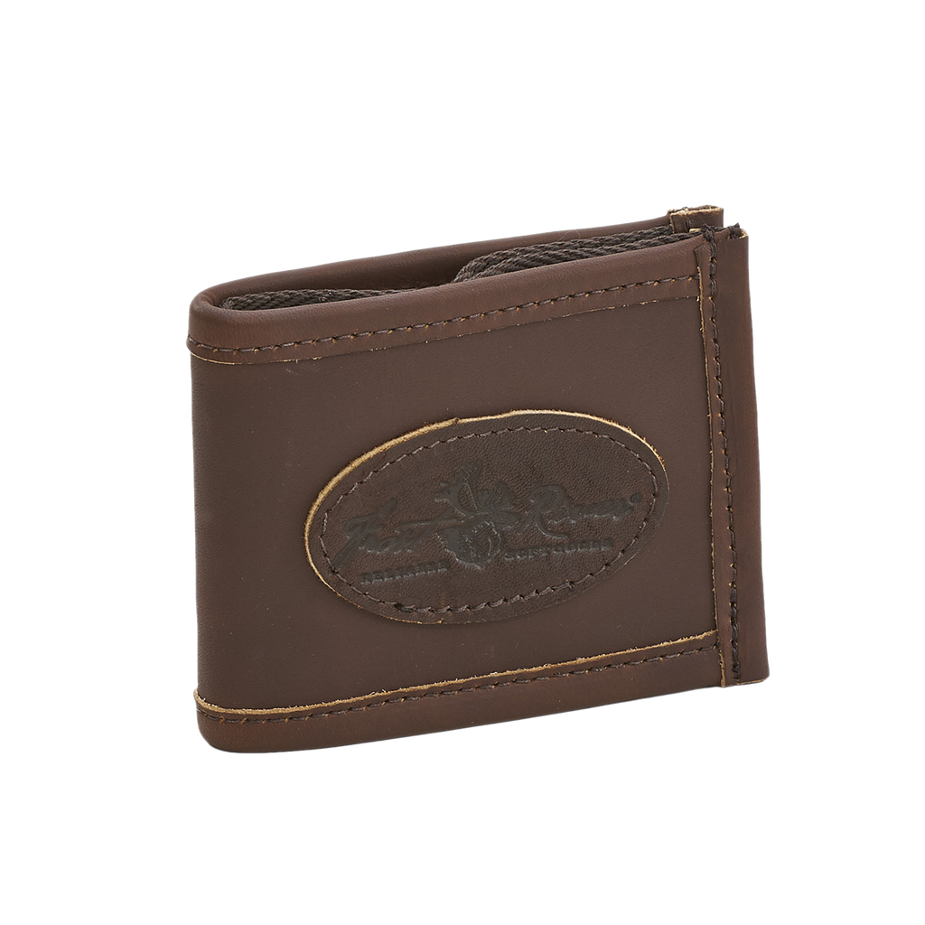 The outside shell of the Leather Bi-fold Wallet is crafted out our high grade premium leather. Perfect for withstanding any situation. Materials sourced within the USA, handcrafted in Duluth MN, and made by Frost River Trading Co.