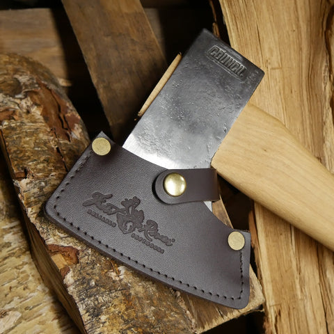 Frost River leather Axe Sheath on Council Tool Woodcraft Axe