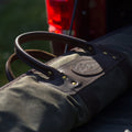Detail shot of Frost River's waxed canvas gun case