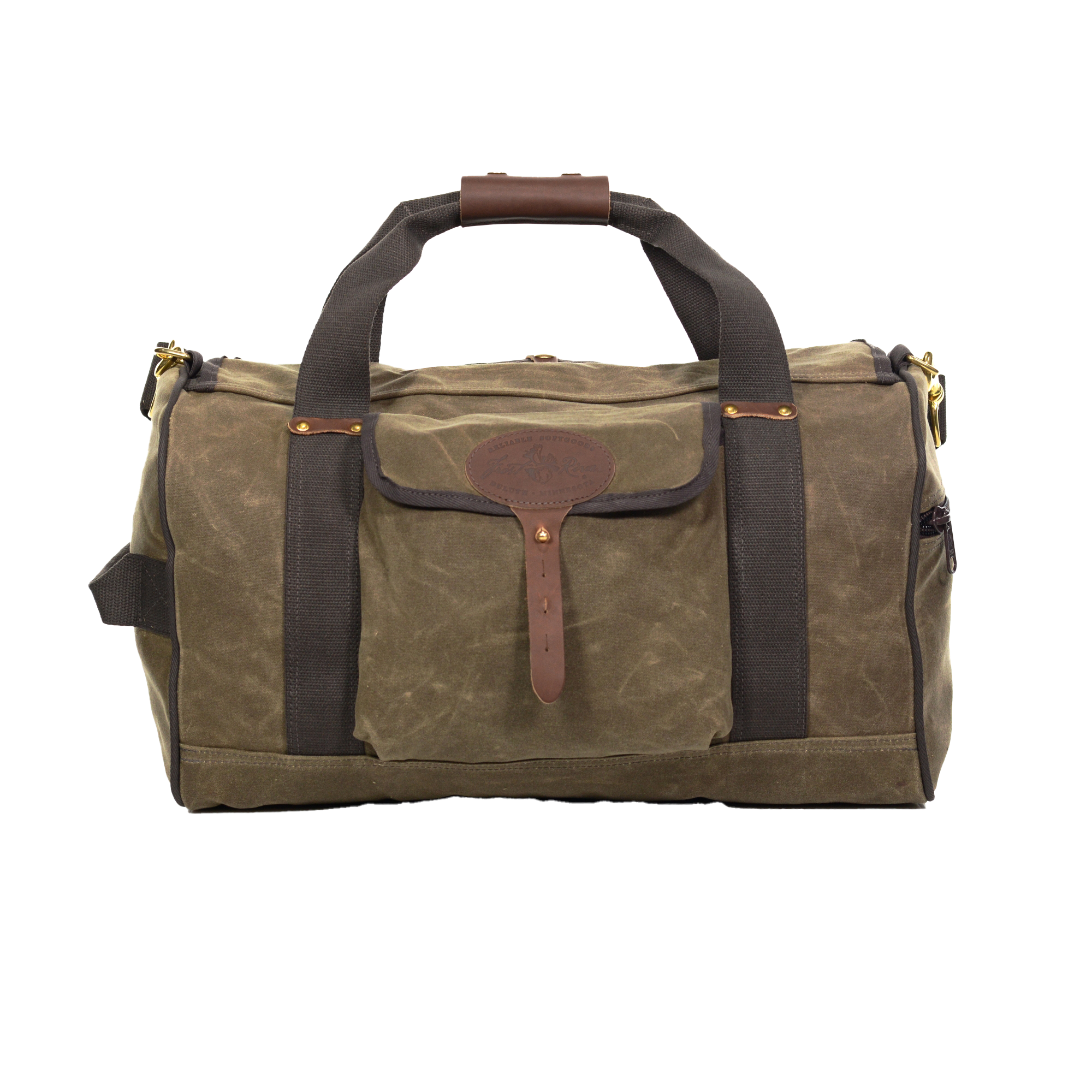 A durable waxed canvas and leather duffel bag that's made in America. 