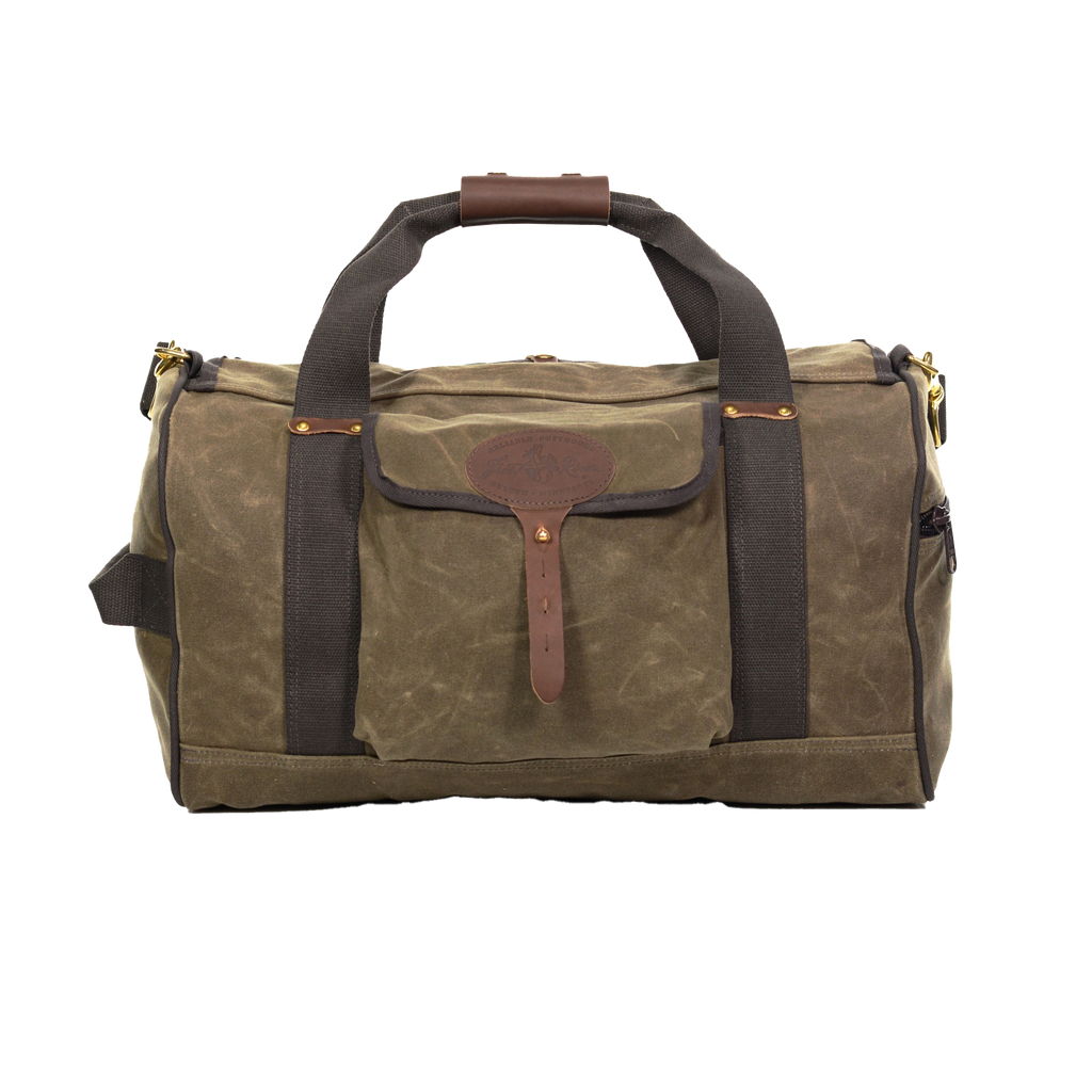 A durable waxed canvas and leather duffel bag that's made in America. 