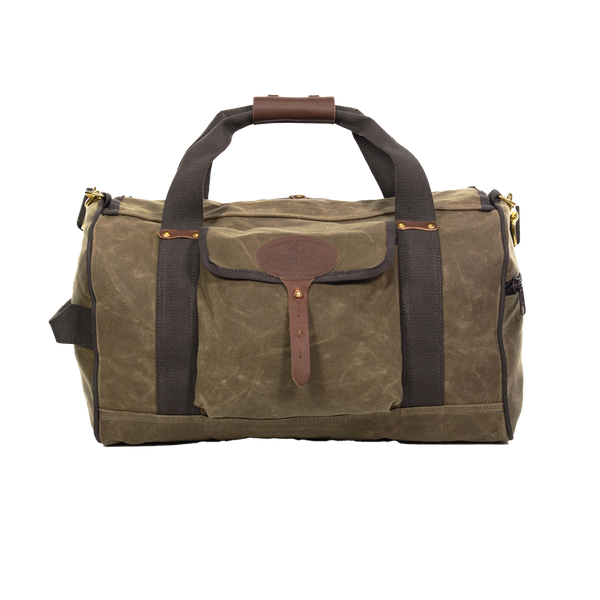 A durable waxed canvas and leather duffel bag that's made in America. 