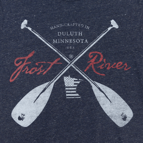 Women's Navy Crossed Paddles T-Shirt